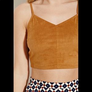 Suede Crop Top